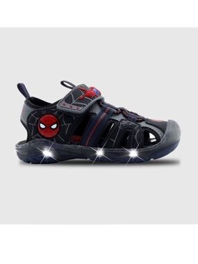 Kids Light-Up Spider Web Sandal - Navy/Red